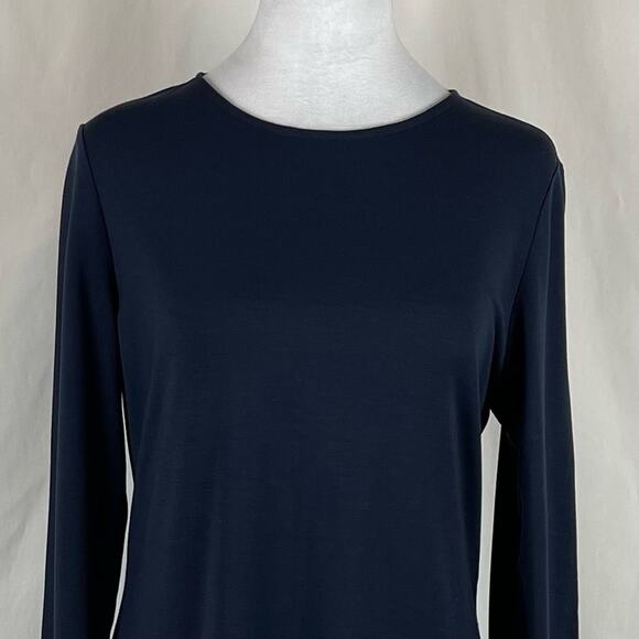 Banana Republic Navy Ruffle Hemline Neutral Career Office Dress NWT Size 12 - Picture 3 of 13